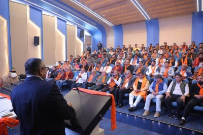 The Vishwa Hindu Parishad (VHP) organized the Dharam Raksha Nidhi program on our campus.